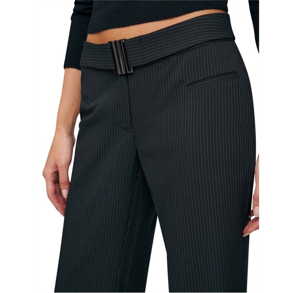 Black Pinstripe Women's Pants reformation